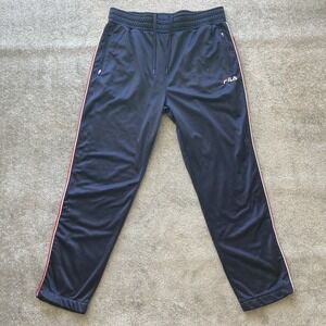 Y2k Baggy loose‎ mens Large sweatpants vtg 90s fila blue drawstring